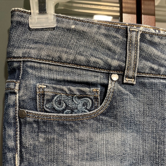 Paige Premium Denim Hidden Hills Reconstructed Embroidered Jeans Size 28 - Picture 4 of 10